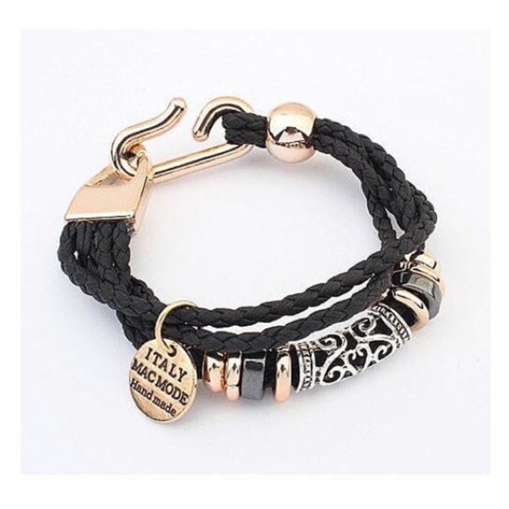 🖤 Multi Strand Charm Chord Bracelet